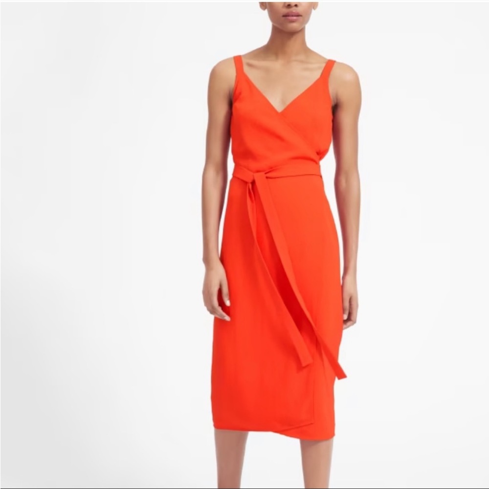 Everlane Japanese GoWeave Wrap Dress - Poppy Red Size 6